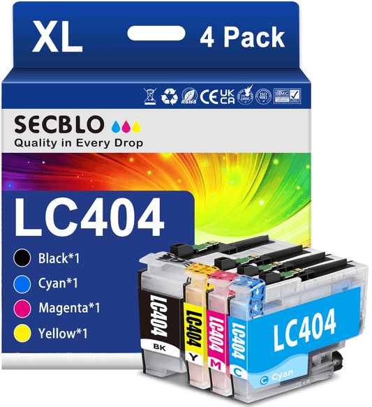 LC404 Ink for Brother LC404XL for Brother MFC-J1205W J1215W J1205W XL Printer, 4 Pack