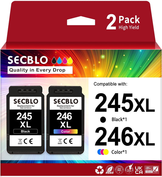 245XL 246XL Ink Cartridges for Canon Ink 245 and 246 for Pixma Printer( Black, Tri-Color)